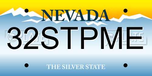 32STPME Nevada License Plate