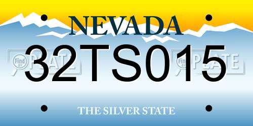32TS015 Nevada License Plate