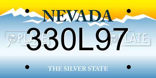330L97 Nevada License Plate
