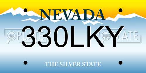 330LKY Nevada License Plate