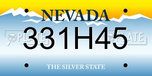331H45 Nevada License Plate