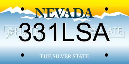 331LSA Nevada License Plate