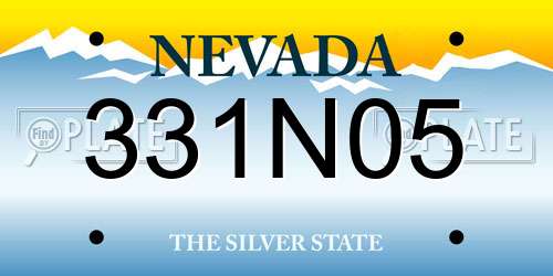 331N05 Nevada License Plate