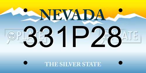 331P28 Nevada License Plate