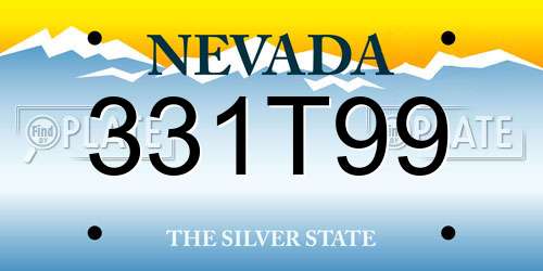 331T99 Nevada License Plate