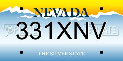 331XNV Nevada License Plate