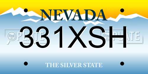 331XSH Nevada License Plate
