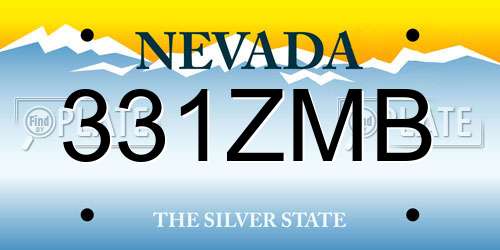 331ZMB Nevada License Plate