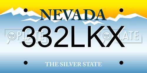 332LKX Nevada License Plate