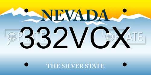 332VCX Nevada License Plate
