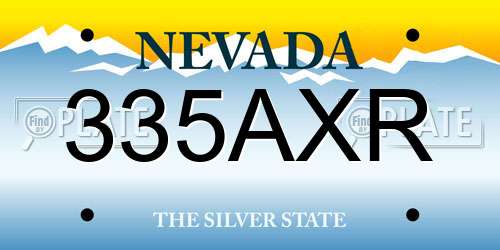 335AXR Nevada License Plate