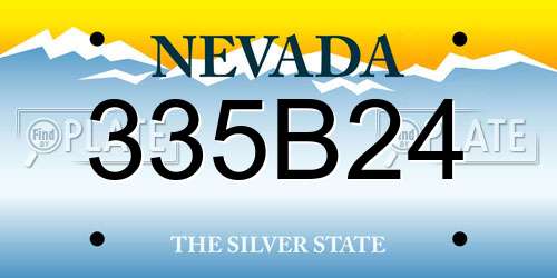 335B24 Nevada License Plate