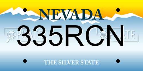 335RCN Nevada License Plate