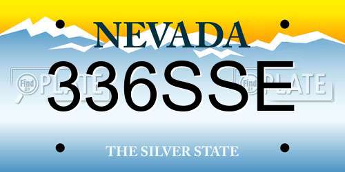 336SSE Nevada License Plate