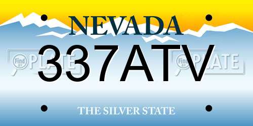337ATV Nevada License Plate