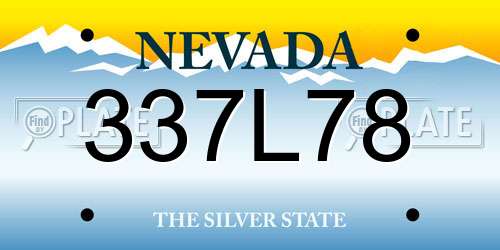 337L78 Nevada License Plate
