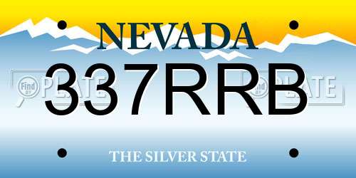 337RRB Nevada License Plate