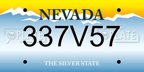 337V57 Nevada License Plate
