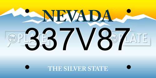 337V87 Nevada License Plate