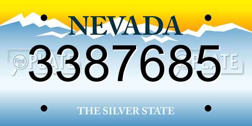 3387685 Nevada License Plate