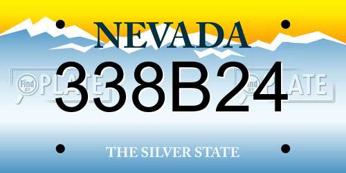 338B24 Nevada License Plate