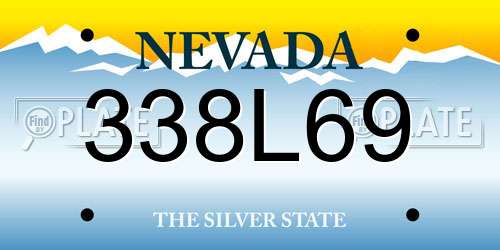 338L69 Nevada License Plate