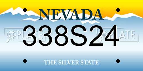 338S24 Nevada License Plate