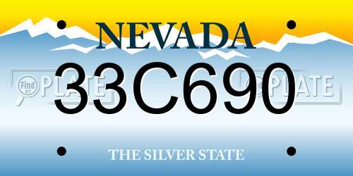 33C690 Nevada License Plate
