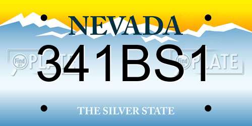 341BS1 Nevada License Plate