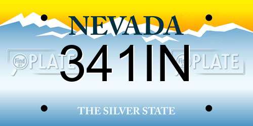 341IN Nevada License Plate