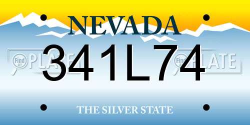 341L74 Nevada License Plate