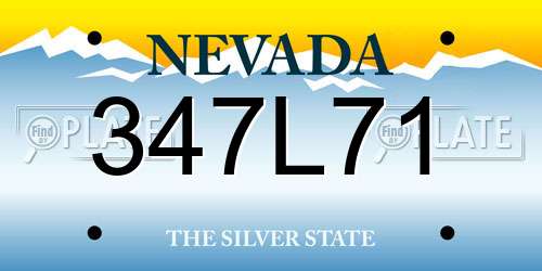 347L71 Nevada License Plate