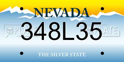 348L35 Nevada License Plate