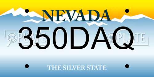 350DAQ Nevada License Plate