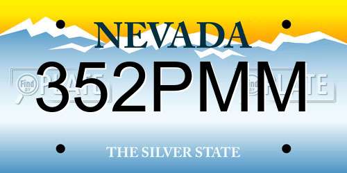 352PMM Nevada License Plate