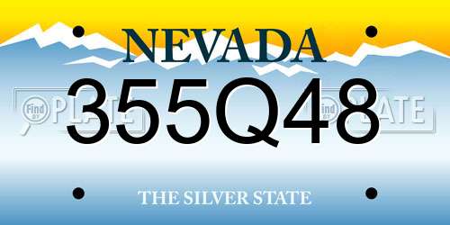 355Q48 Nevada License Plate