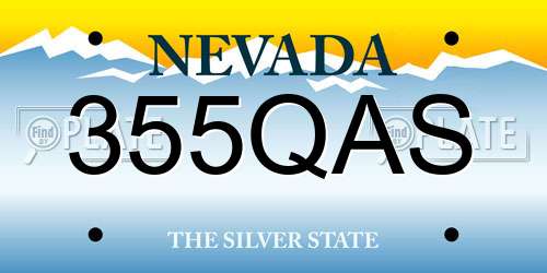 355QAS Nevada License Plate