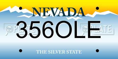 356OLE Nevada License Plate