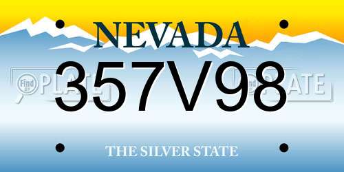 357V98 Nevada License Plate