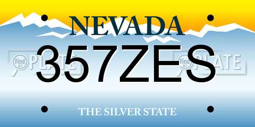 357ZES Nevada License Plate