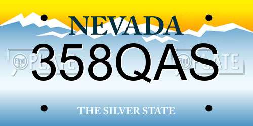 358QAS Nevada License Plate