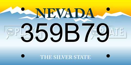 359B79 Nevada License Plate