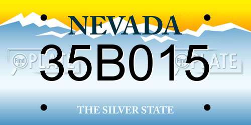 35B015 Nevada License Plate
