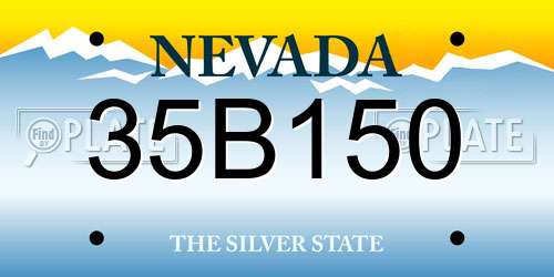35B150 Nevada License Plate