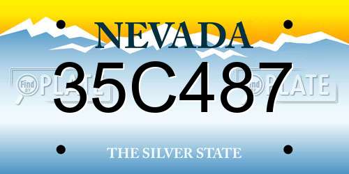 35C487 Nevada License Plate