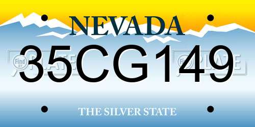 35CG149 Nevada License Plate
