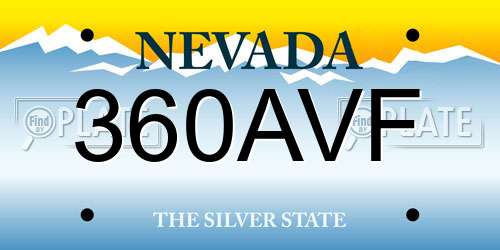 360AVF Nevada License Plate