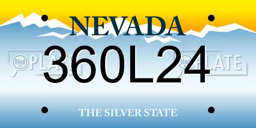 360L24 Nevada License Plate
