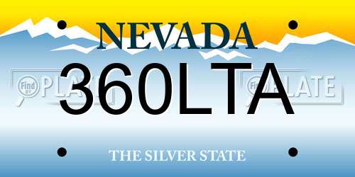 360LTA Nevada License Plate