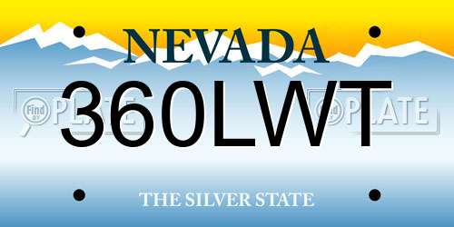 360LWT Nevada License Plate